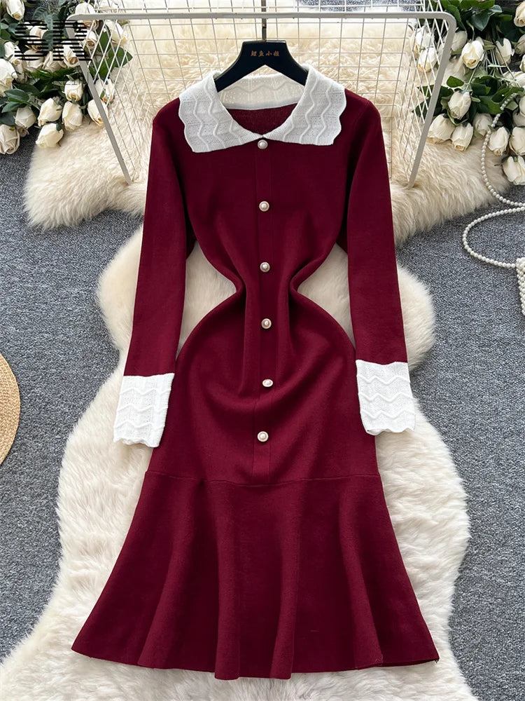 Ruffle Knit Dress