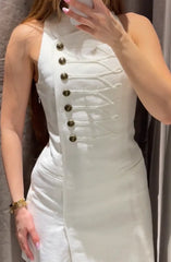 Lady Sleeveless Military Dress