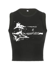 Women's Y2K Casual Ribbed Sleeveless Tank Top