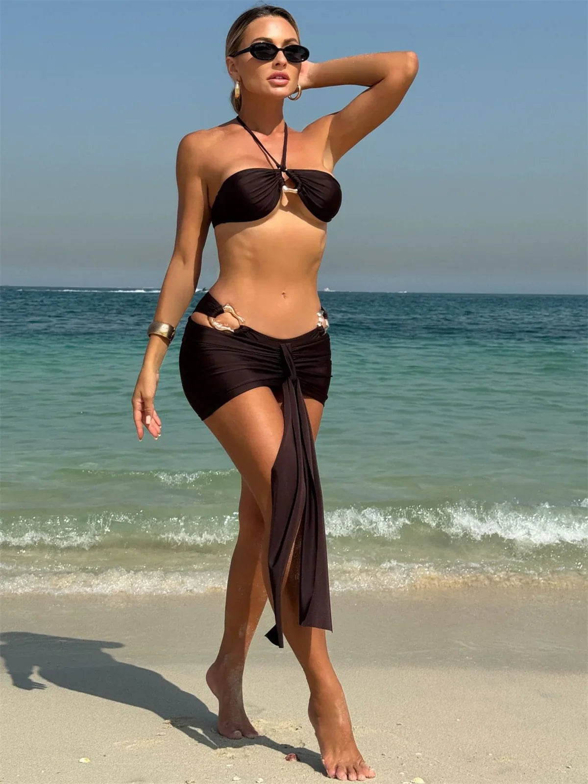 Sexy Coffee Bikini Set