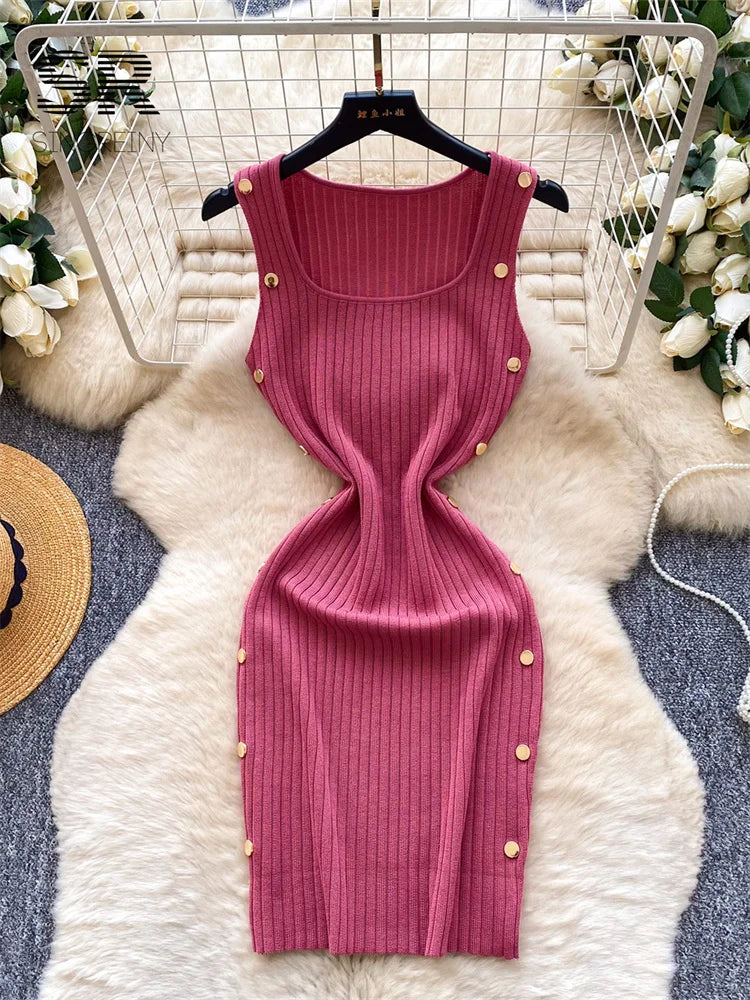 Chic Knitting Pencil Dress