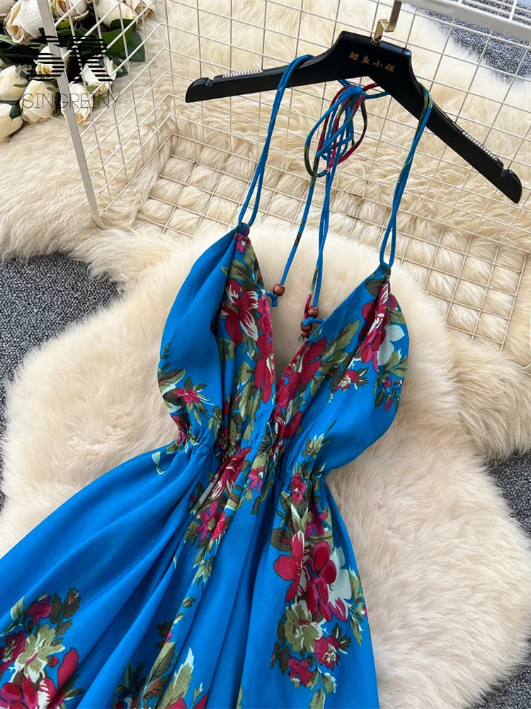 Floral Print Bohemian Dress