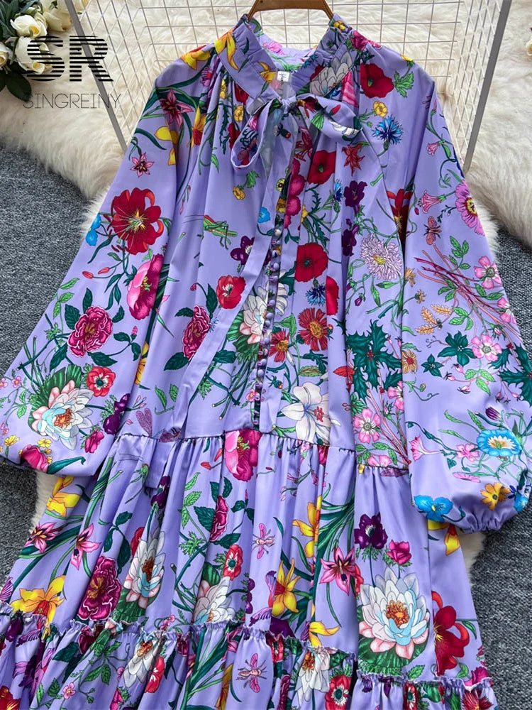 Bohemian Floral Oversize Dress