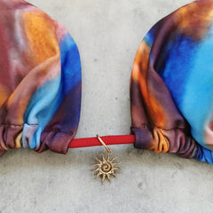 Sexy Blue Tie Dye Gradient Micro Bikini