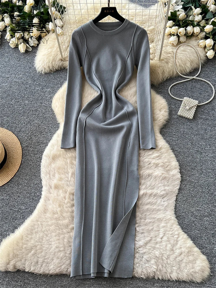 Autumn Simple Knitted Dress