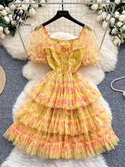 Female Mesh Cake Dress