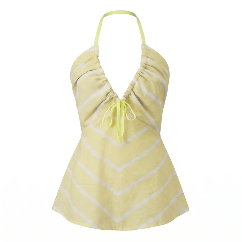 Chevron Striped Halter Cami Top