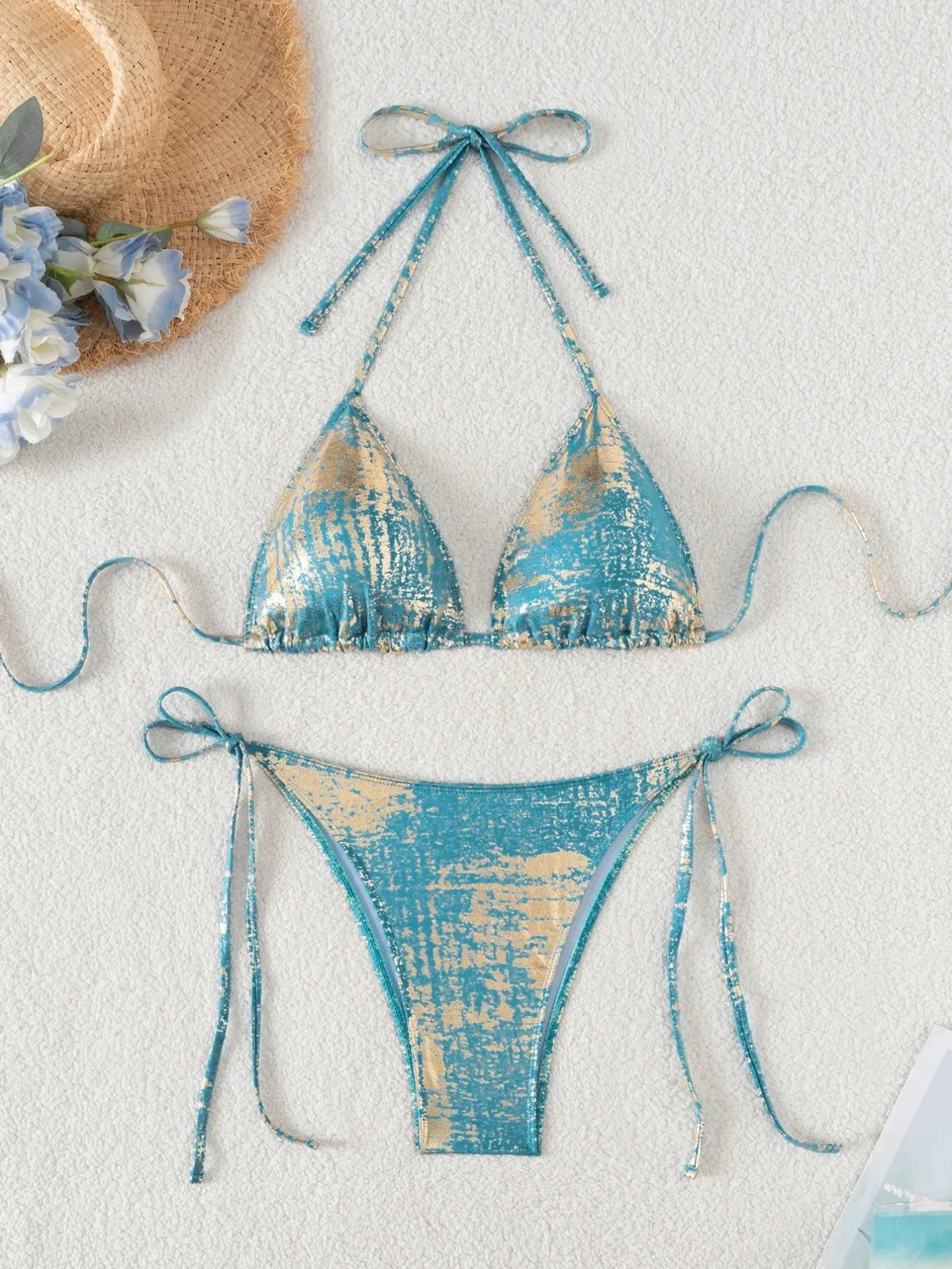Shiny Triangle Bikini