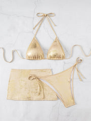 Sexy Gold Brozing Bikini Set