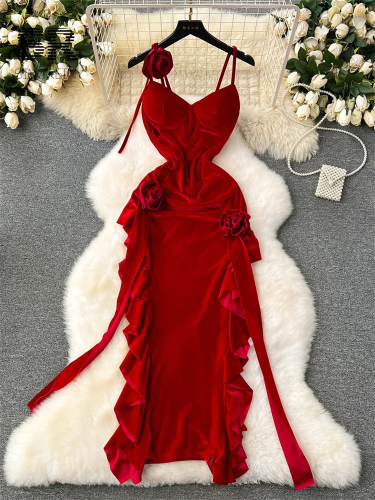 Velvet Party Long Dress