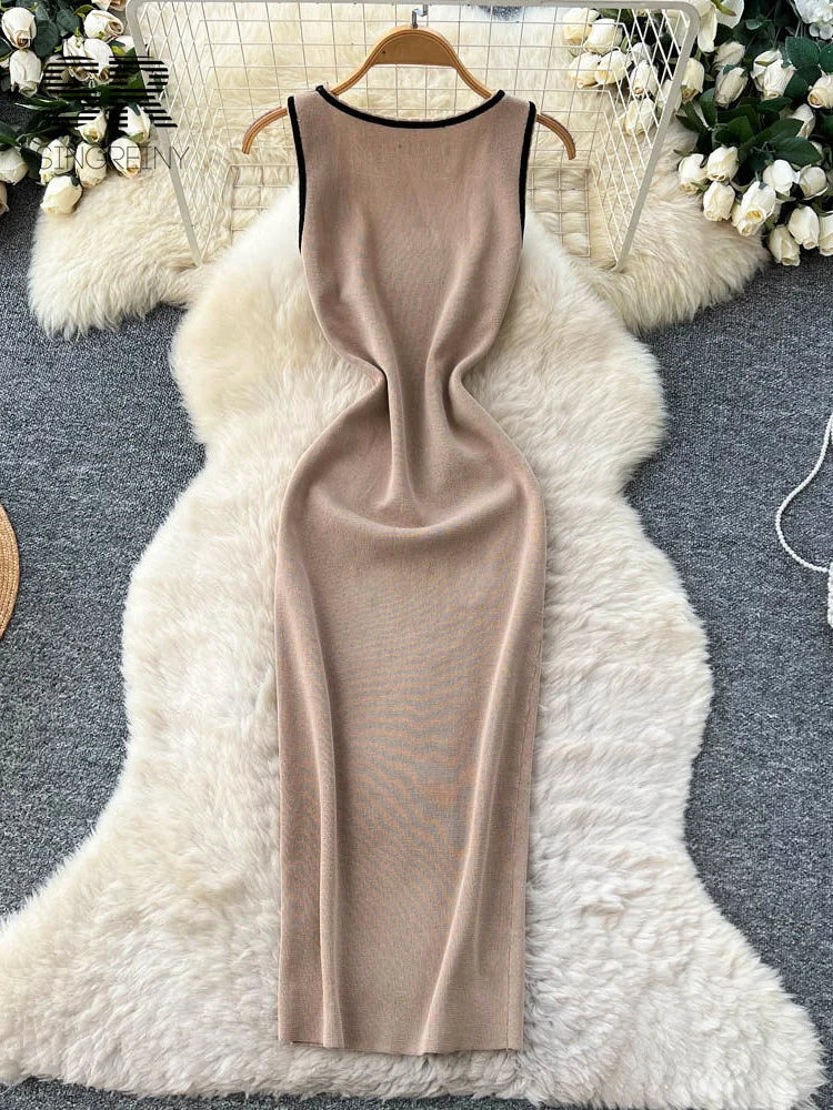 Minimalist Casual Knitting Dress