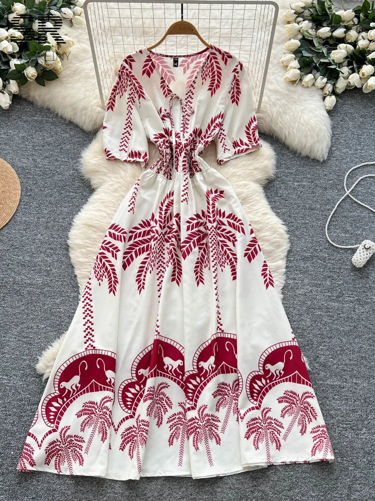 Bohemian Print Long Dress