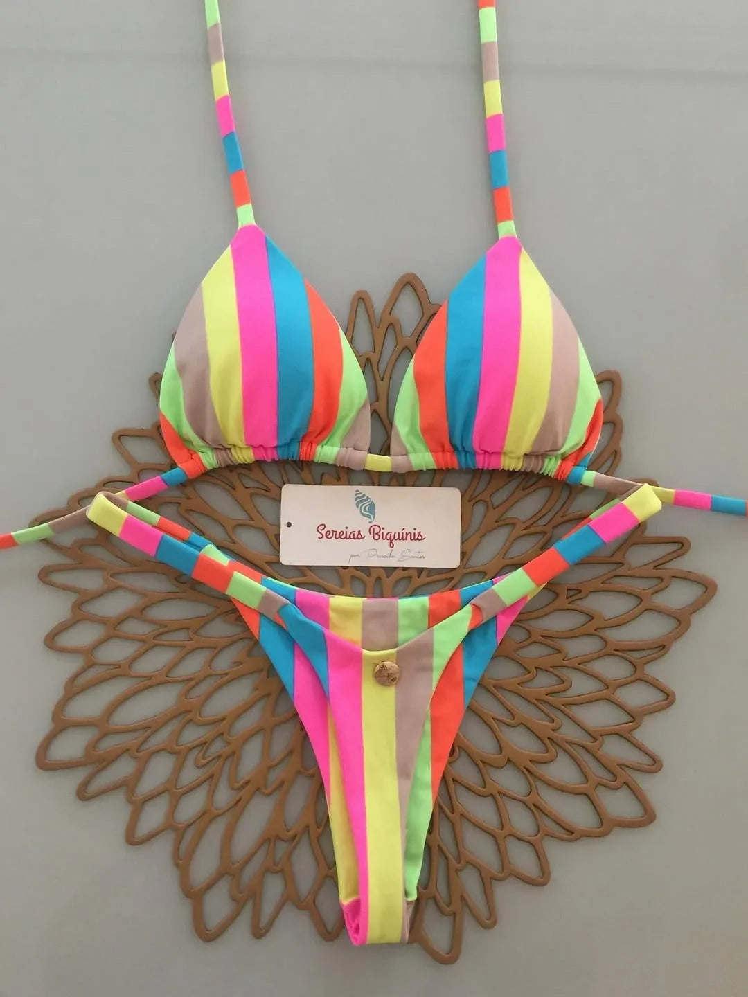Sexy Hot Pink Leopard Print Patchwork Micro Bikini
