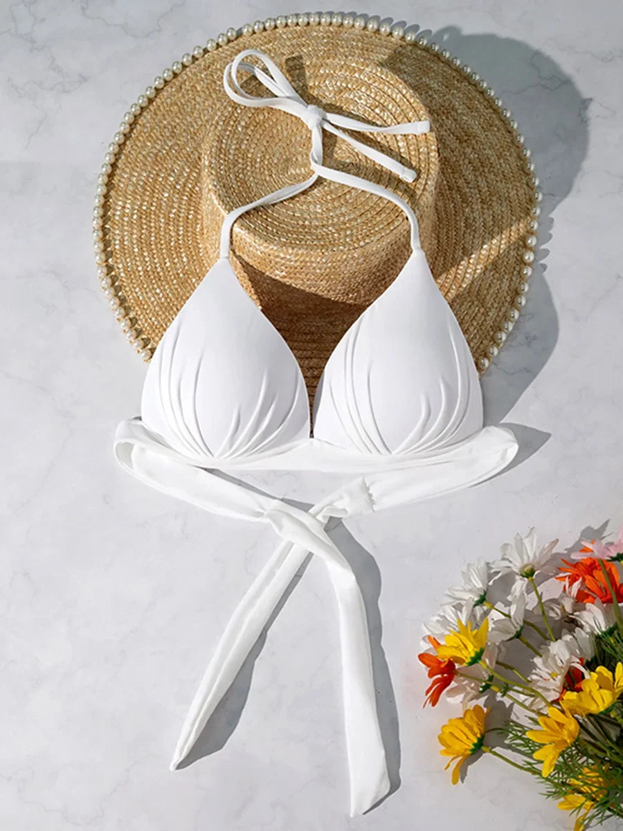XS - XL Sexy Push Up Bra Cup Halter Bikini