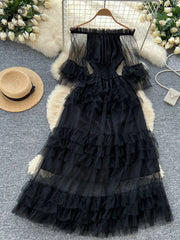 Elegant Mesh Cake Dress