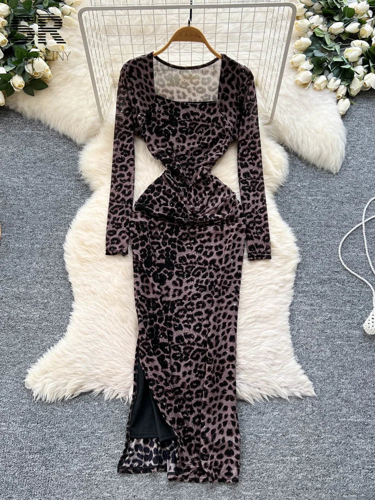 Leopard Print Party Dress