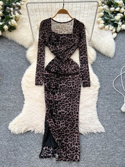 Leopard Print Party Dress
