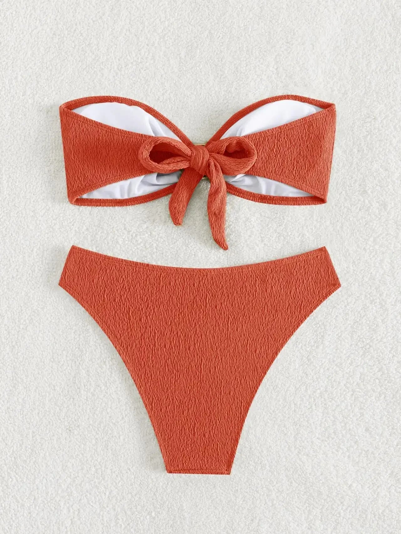 Metal Ring Linked Push Up Micro Swimsuit