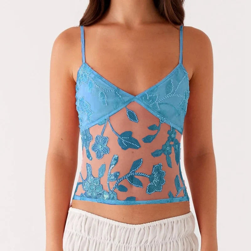 Boho Beaded Embellished Tank Tops