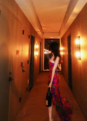Retro Printed Long Dress
