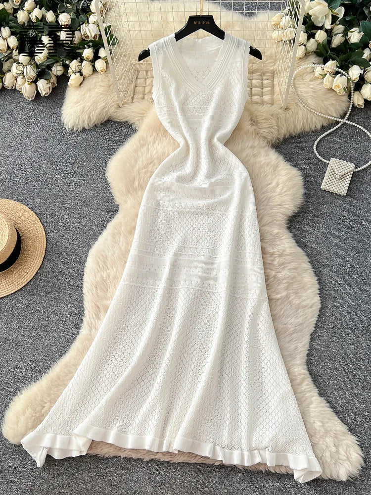 Hollow Out Knitting Dress