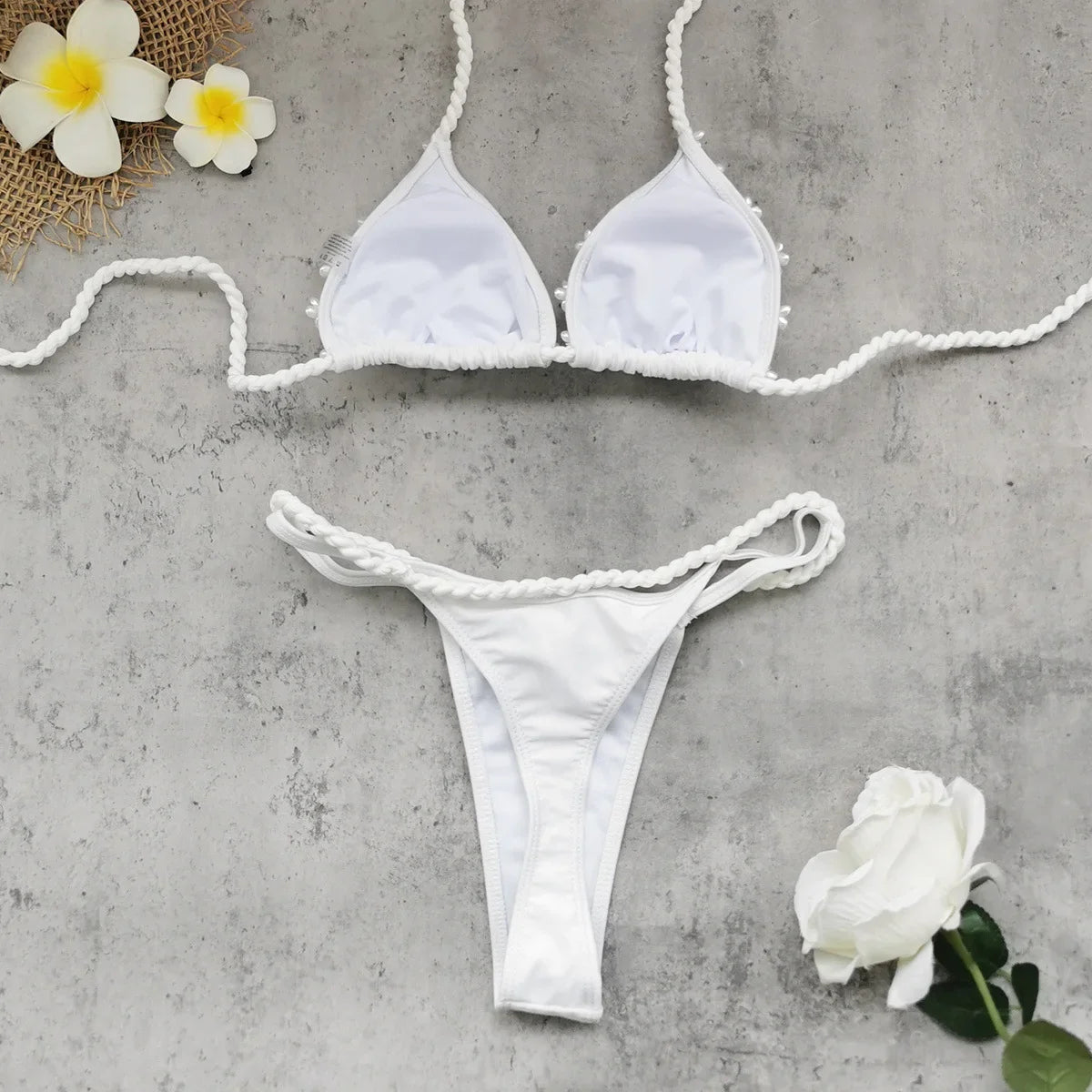 Sexy White Micro Bikini Set