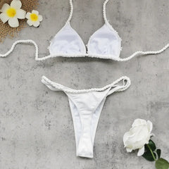 Sexy White Micro Bikini Set