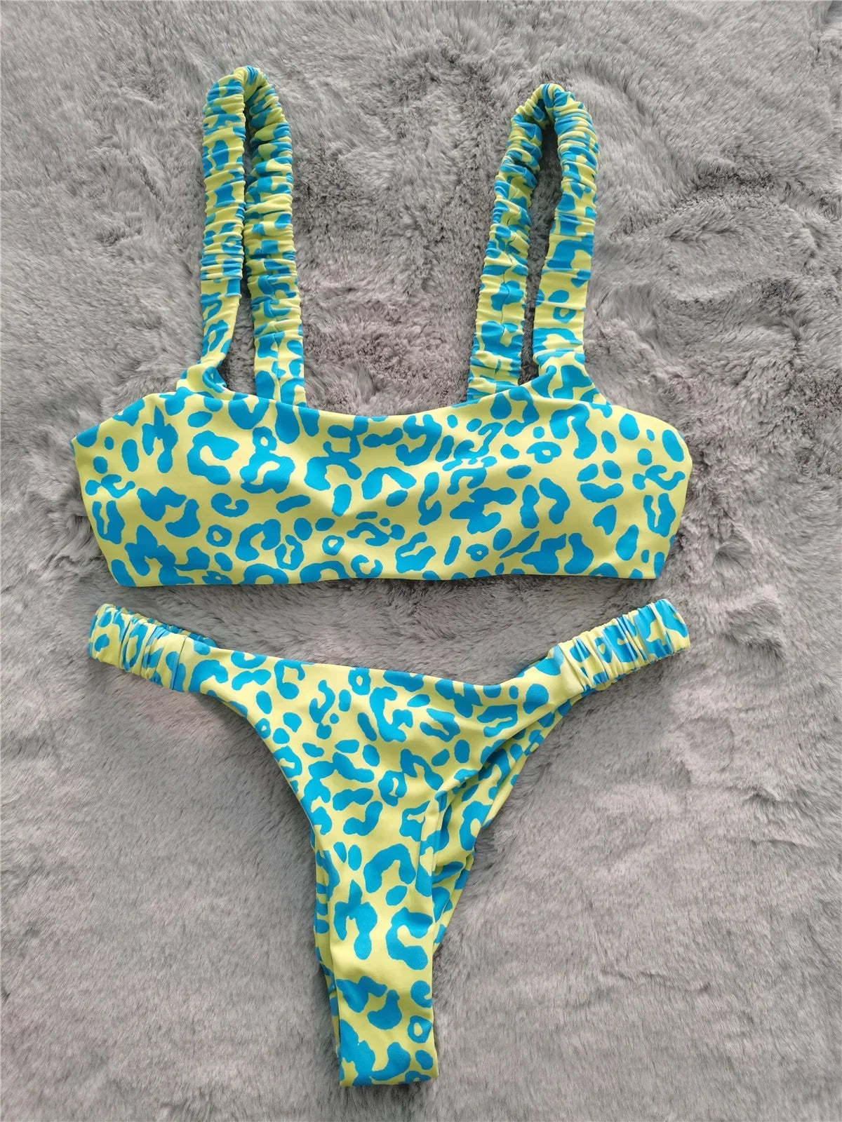 Sexy Orange Leopard Print Bikini Set