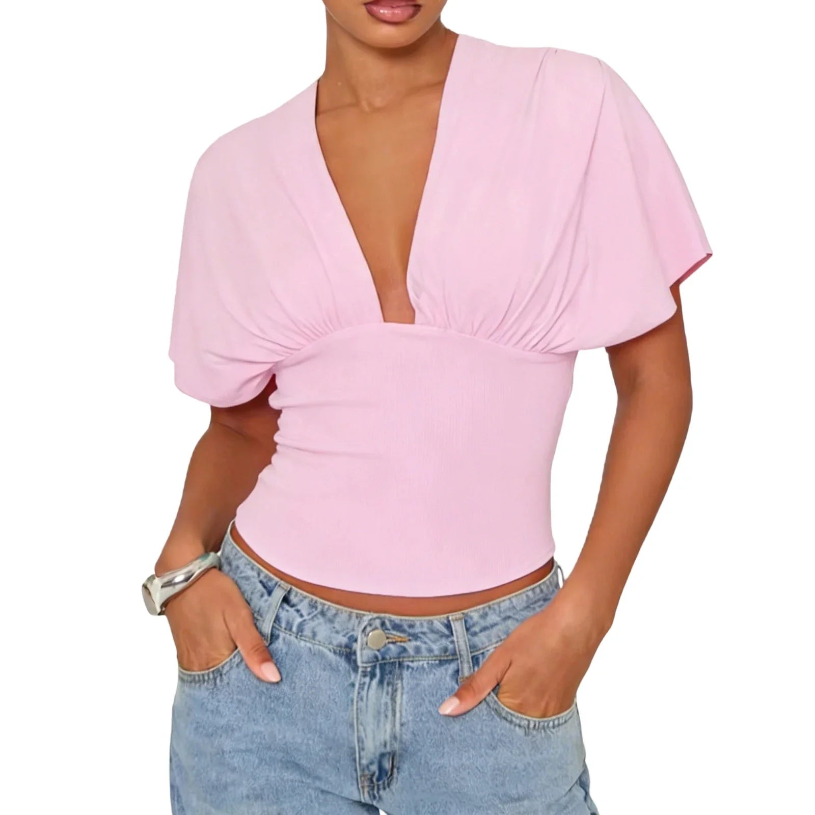 Sexy V-Neck T-shirts Tops