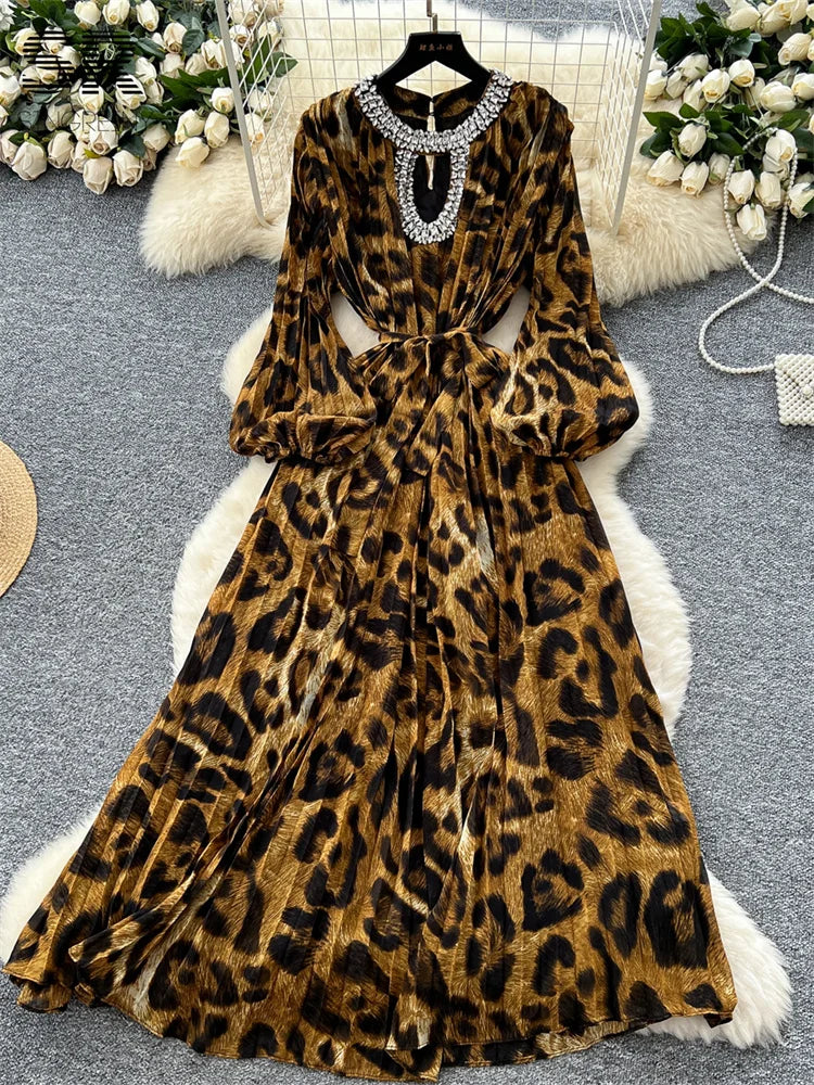 Leopard Diamonds Party Dress