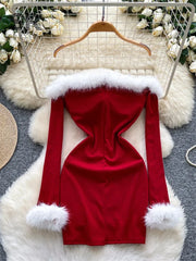 Ladies Christmas Red Dress