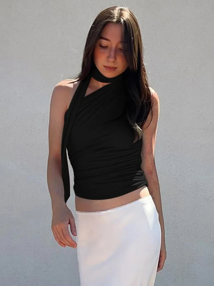 Backless Sexy Off Shoulder Halter Tank Tops