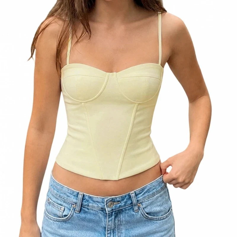 Y2K Spaghetti Strap Corset Top