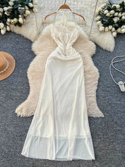 Diamonds Halter Mesh Dress