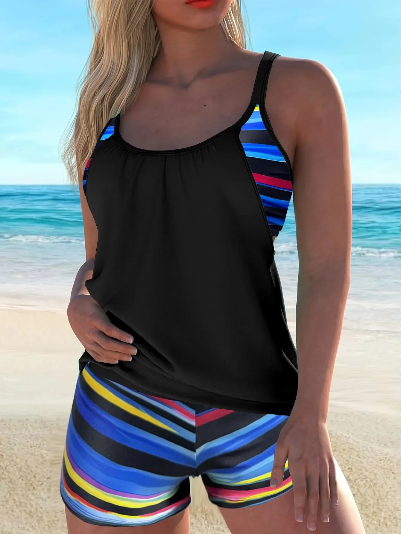 Women's Conservative Two Piece Swimsuit