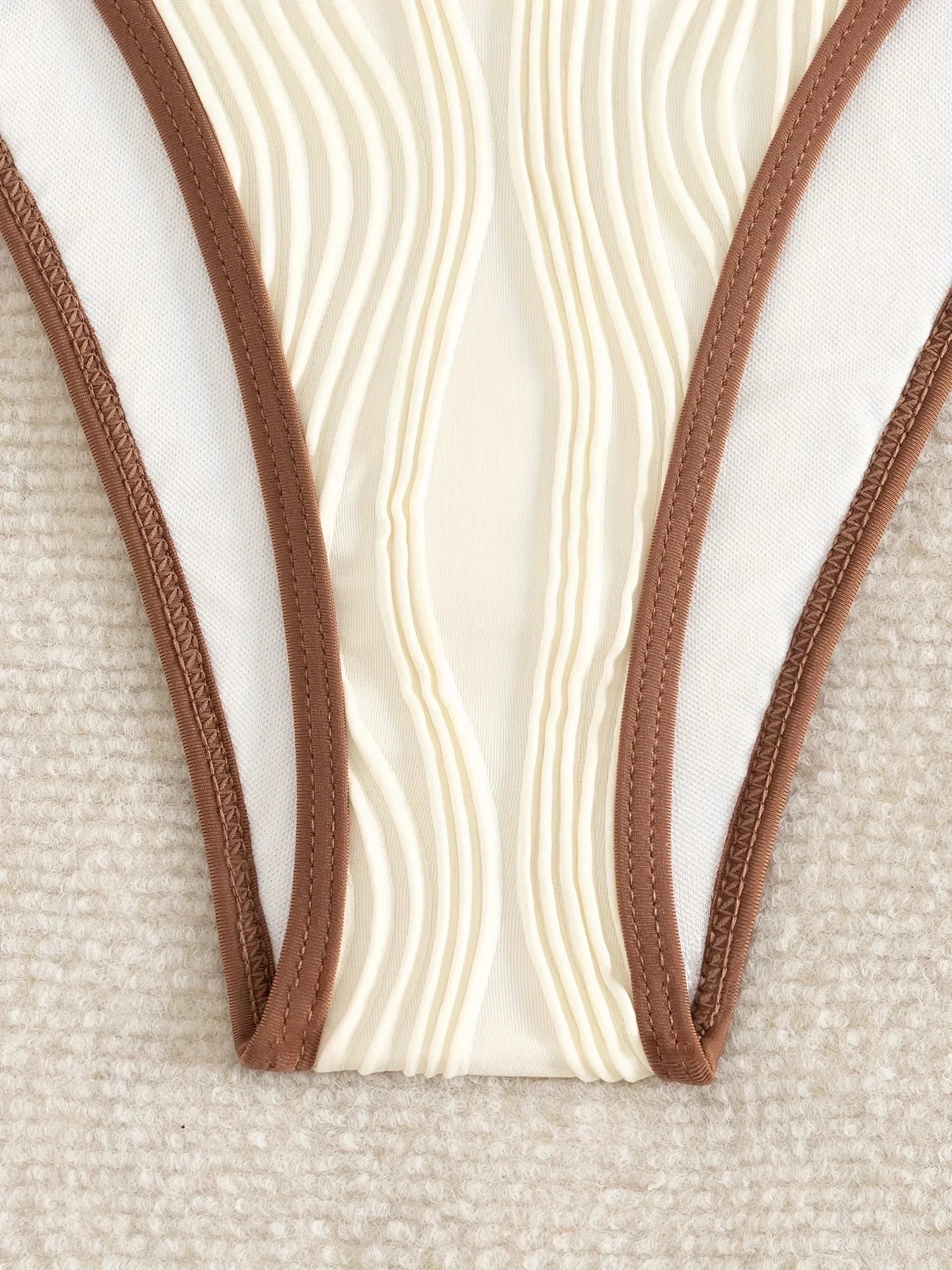 Sexy Beige Patchwork Bikini Set