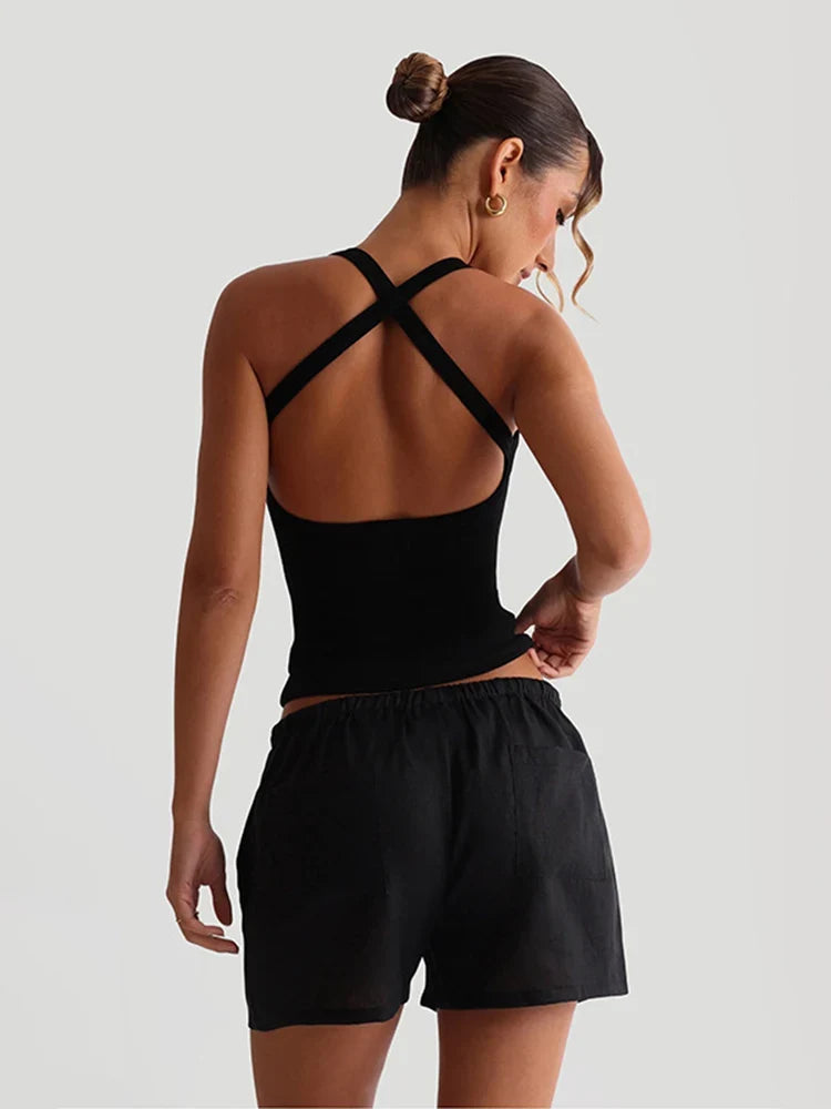 Casual Basic Ribbed Tank Tops