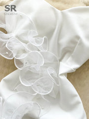 Ruffles Splice Straps Mini Dress