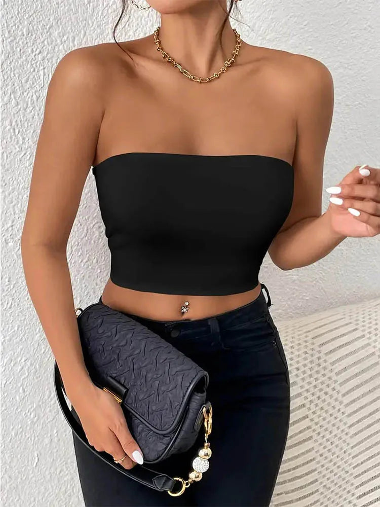 Sexy Bodycon Crop Tube Top