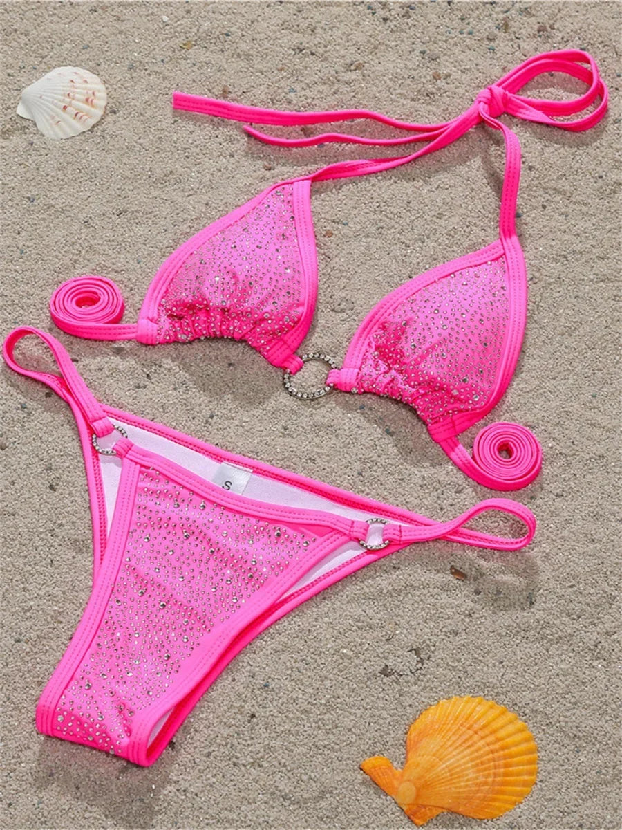 Sexy Sequin Rhinestone Bikini