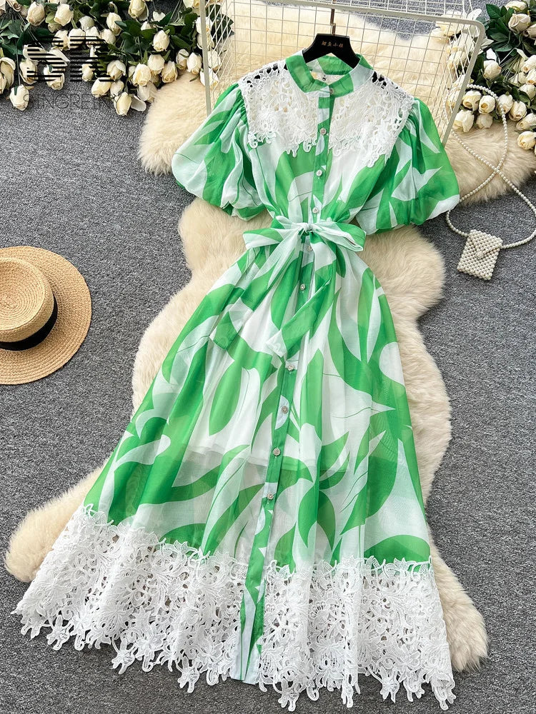 Holiday Print Dress
