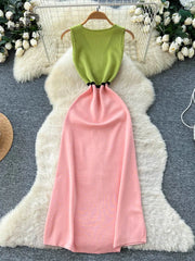 Color Block Knitted Dress