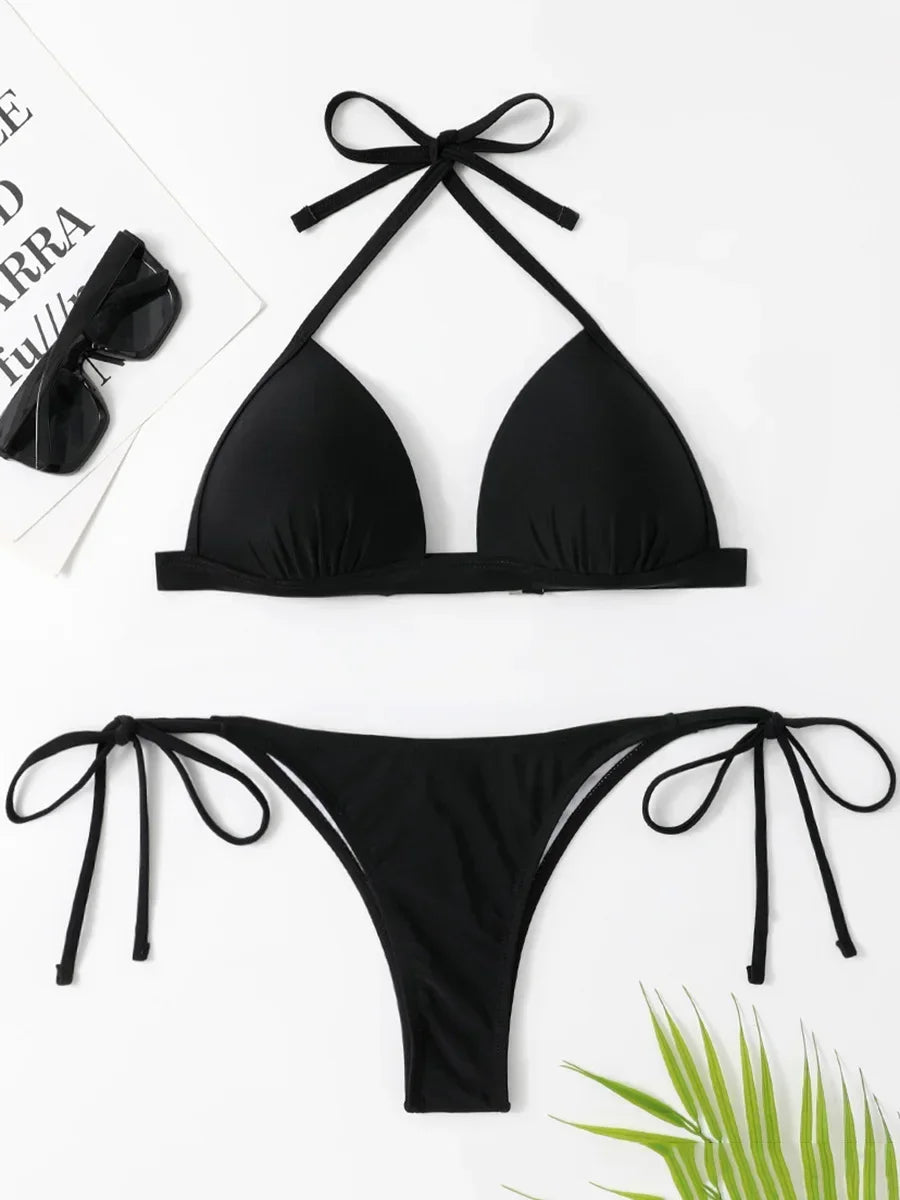 Halter Bra Cup Bikini