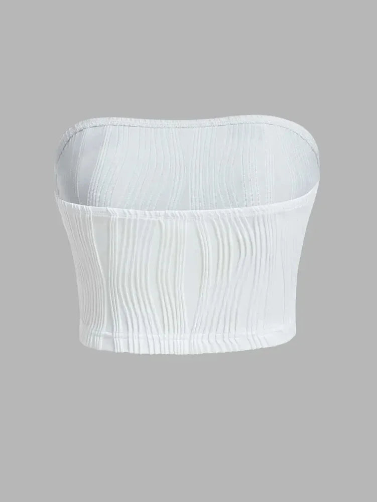Strapless Crop Tube Top
