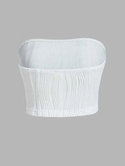 Strapless Crop Tube Top