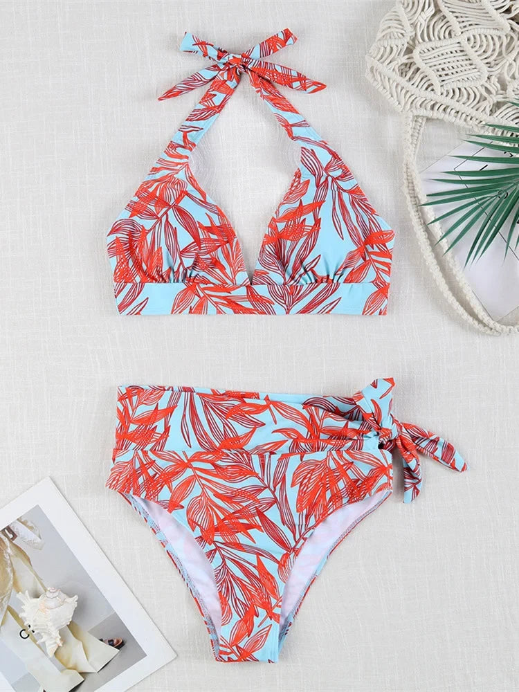 Vintage High Waist Bikini Set