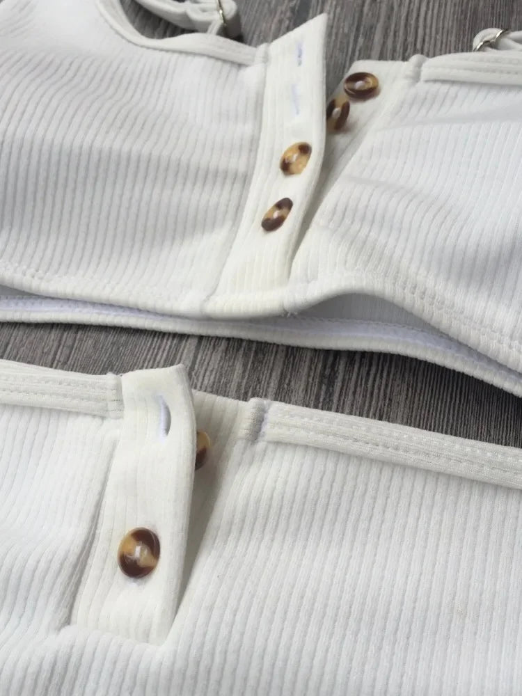 Sexy Sport Button Bikini