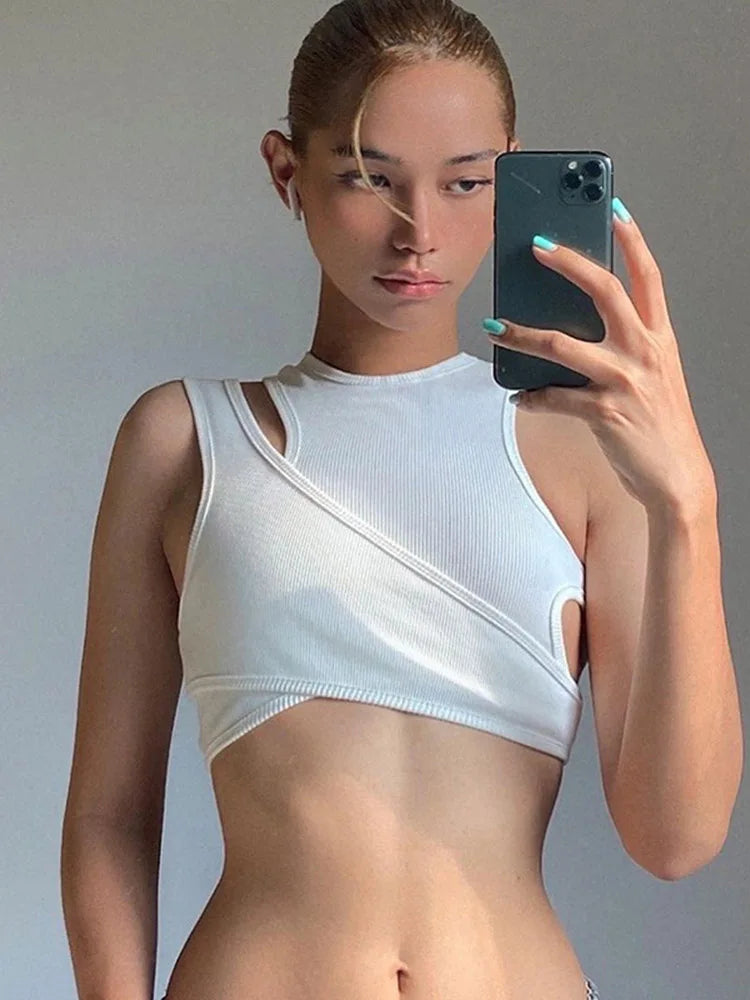 Sexy Streetwear Asymmetrical Tank Top