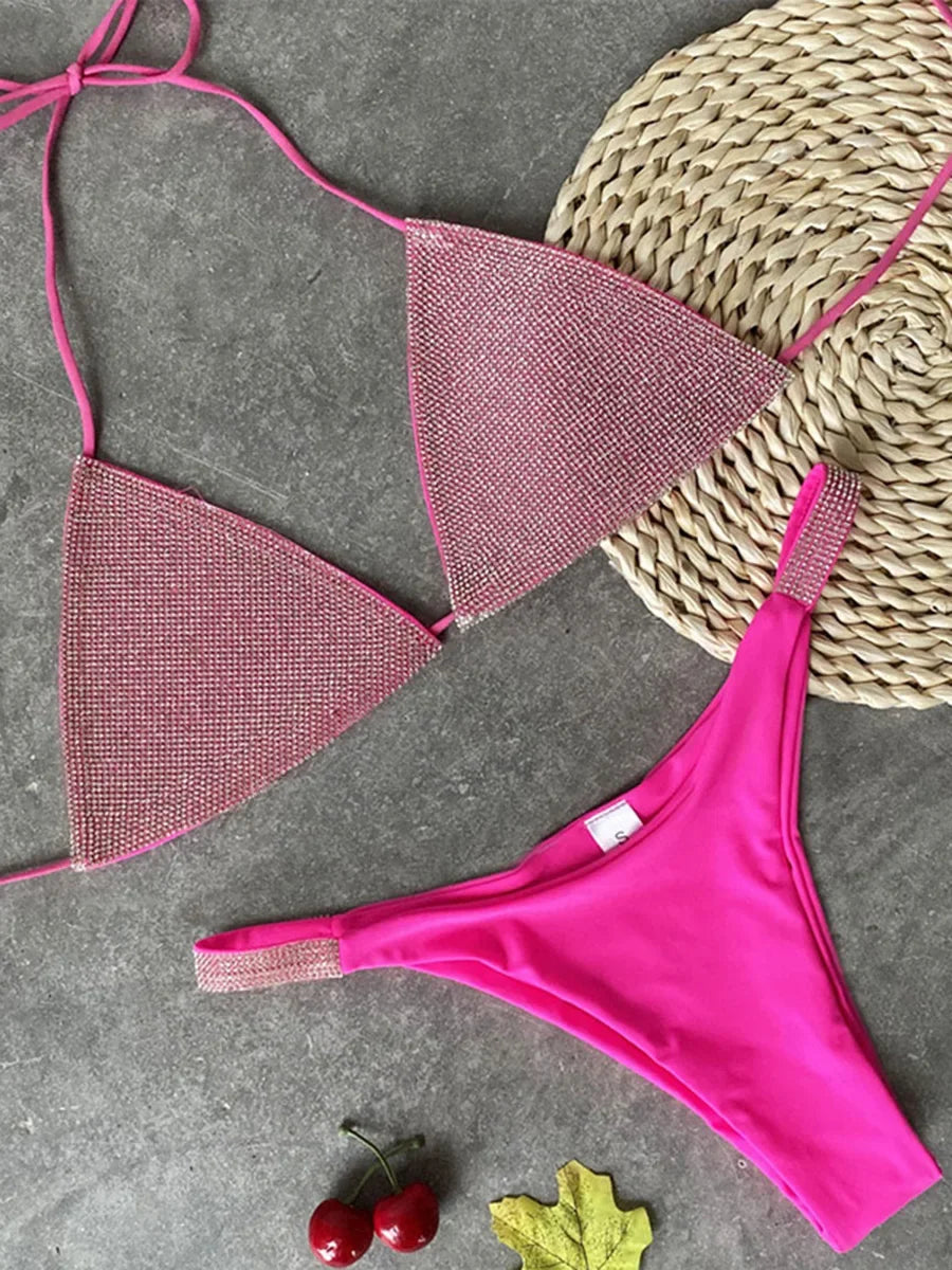 Shiny Sequins Diamond Micro Bikini