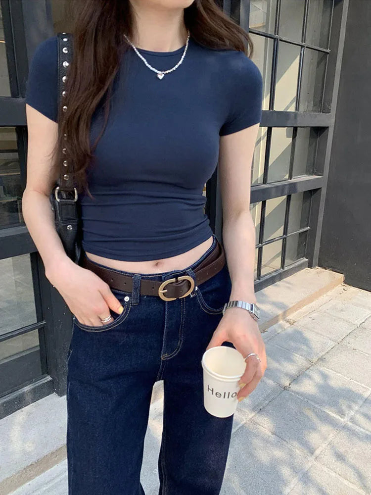 Basic Solid Crop Top